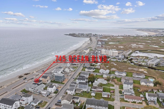 745 Ocean Blvd, Hampton, NH 03842 - aerial view of property and surrounding area featuring expansive beach