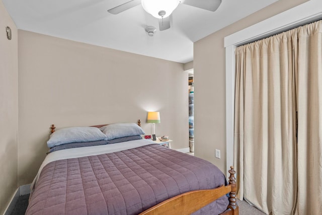 745 Ocean Blvd, Hampton, NH 03842 - carpeted bedroom with baseboards and ceiling fan