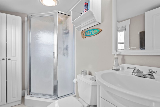 745 Ocean Blvd, Hampton, NH 03842 - full bath with a stall shower, toilet, and vanity