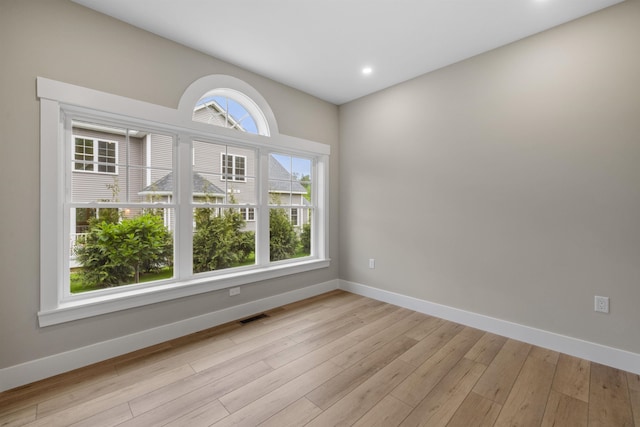 280 Sterling Dr, Laconia, NH 03246 - spare room featuring baseboards, light wood-type flooring, and recessed lighting
