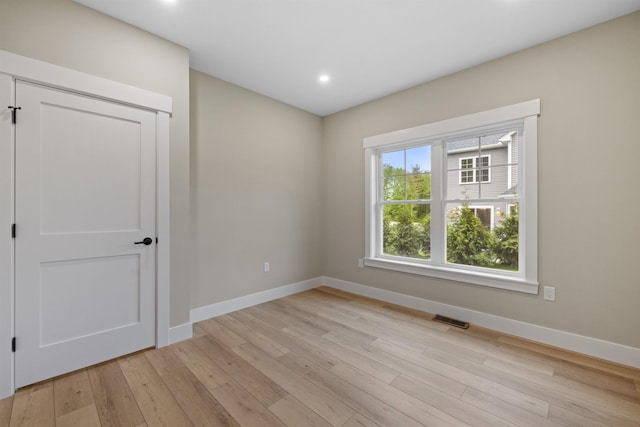 280 Sterling Dr, Laconia, NH 03246 - empty room with baseboards, light wood finished floors, and recessed lighting
