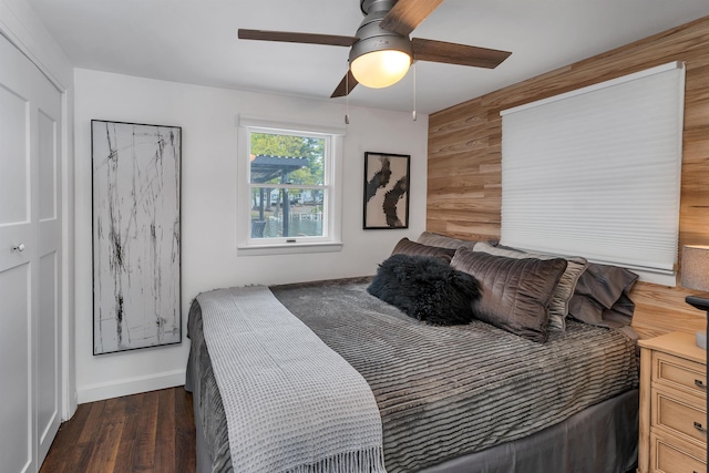 556 Weirs Blvd Unit 4, Laconia, NH 03246 - bedroom featuring wood finished floors, baseboards, and a ceiling fan