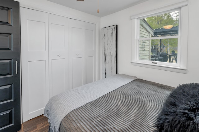 556 Weirs Blvd Unit 4, Laconia, NH 03246 - bedroom featuring dark wood finished floors and a closet