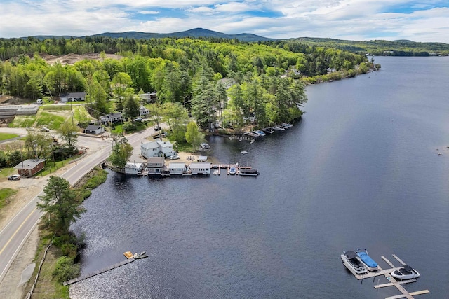 556 Weirs Blvd Unit 4, Laconia, NH 03246 - drone / aerial view of a water and mountain view and a heavily wooded area