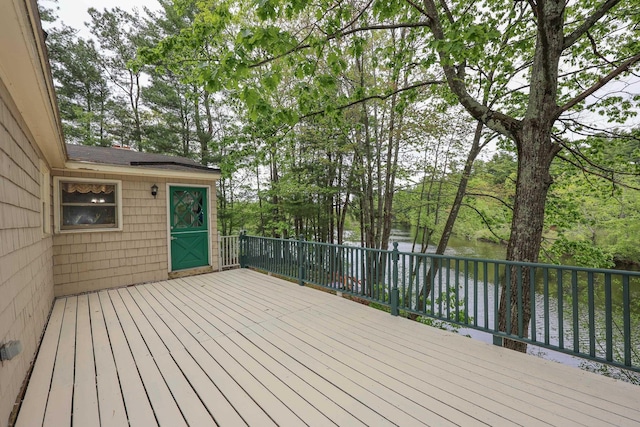 11 Riverside Dr, Rochester, NH 03867 - wooden deck featuring a water view and view of scattered trees