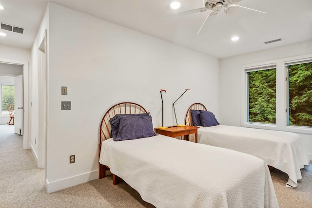 75 Westwood Rd, Sunapee, NH 03782 - carpeted bedroom with baseboards, recessed lighting, and ceiling fan