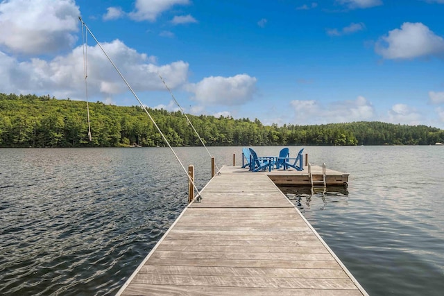 75 Westwood Rd, Sunapee, NH 03782 - dock area with a forest view and a water view