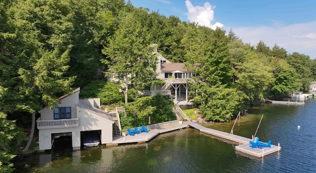 75 Westwood Rd, Sunapee, NH 03782 - dock featuring stairway and a water view