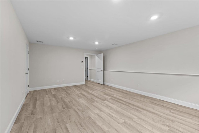 153 Ann Marie Ln, Colchester, VT 05446 - spare room with light wood-style floors, baseboards, and recessed lighting