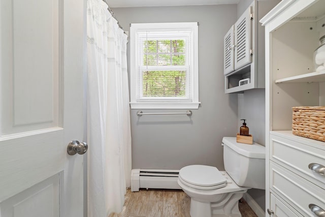 11 Beauchesne Dr, Hooksett, NH 03106 - full bathroom with a baseboard heating unit, wood finished floors, and toilet