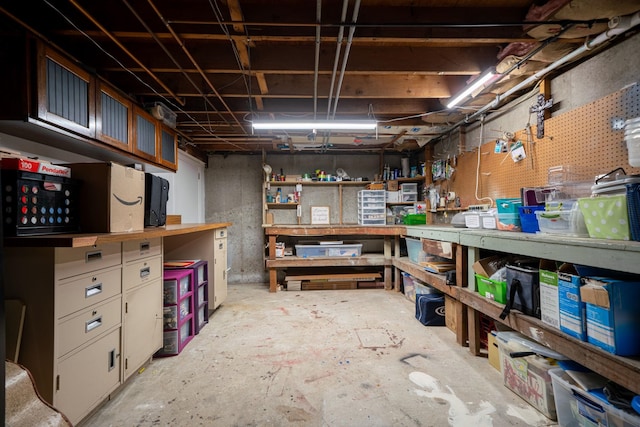 11 Beauchesne Dr, Hooksett, NH 03106 - unfinished below grade area featuring a workshop area