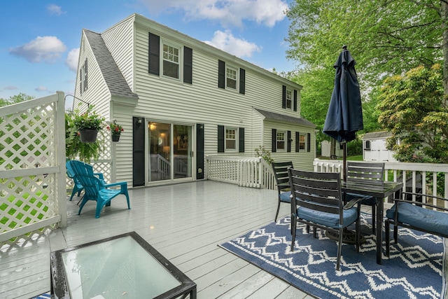 11 Beauchesne Dr, Hooksett, NH 03106 - wooden deck with outdoor dining space