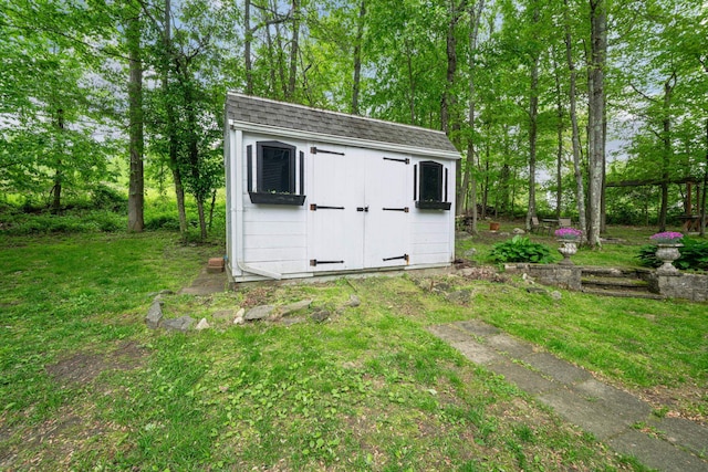11 Beauchesne Dr, Hooksett, NH 03106 - view of shed featuring view of scattered trees