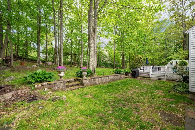 11 Beauchesne Dr, Hooksett, NH 03106 - view of green lawn with a deck