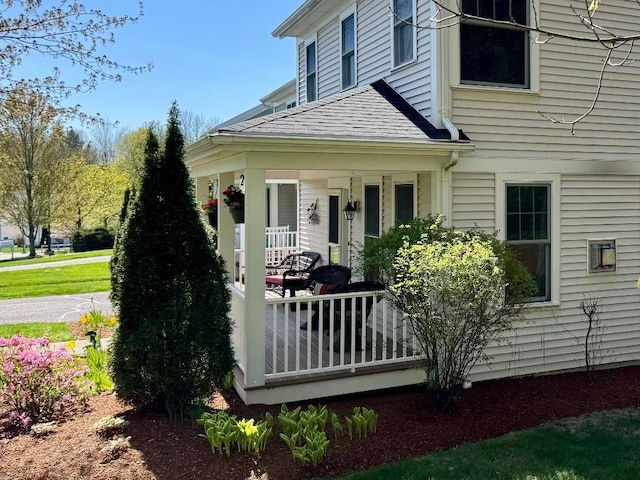 1 Stannard Dr, Essex, VT 05452 - doorway to property featuring covered porch and a shingled roof