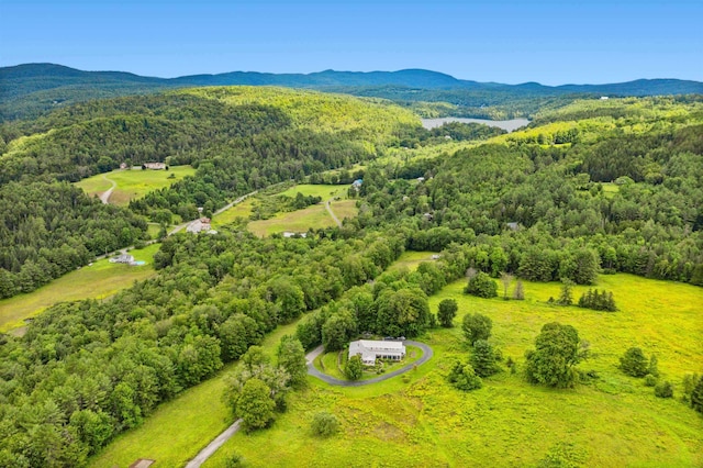 2192 Jack Hill Rd, Calais, VT 05650 - drone / aerial view of a forest and a mountain backdrop