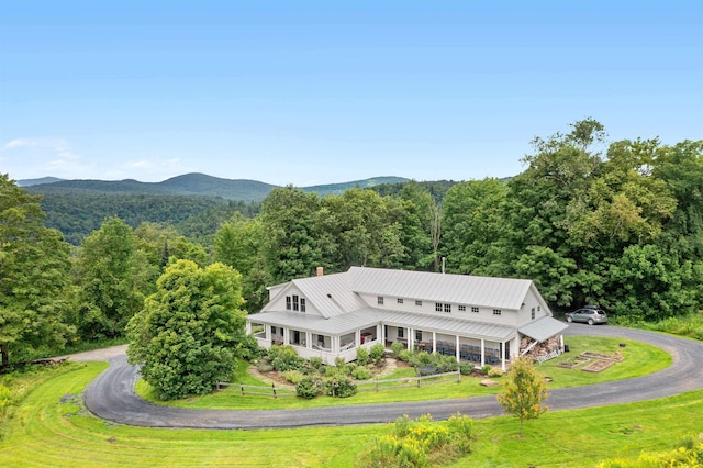 2192 Jack Hill Rd, Calais, VT 05650 - view from above of property with a forest and mountains