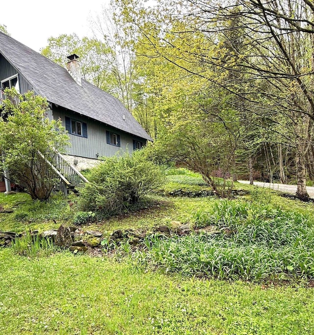 191 Highland Rd, Wallingford, VT 05773 - view of yard with stairway