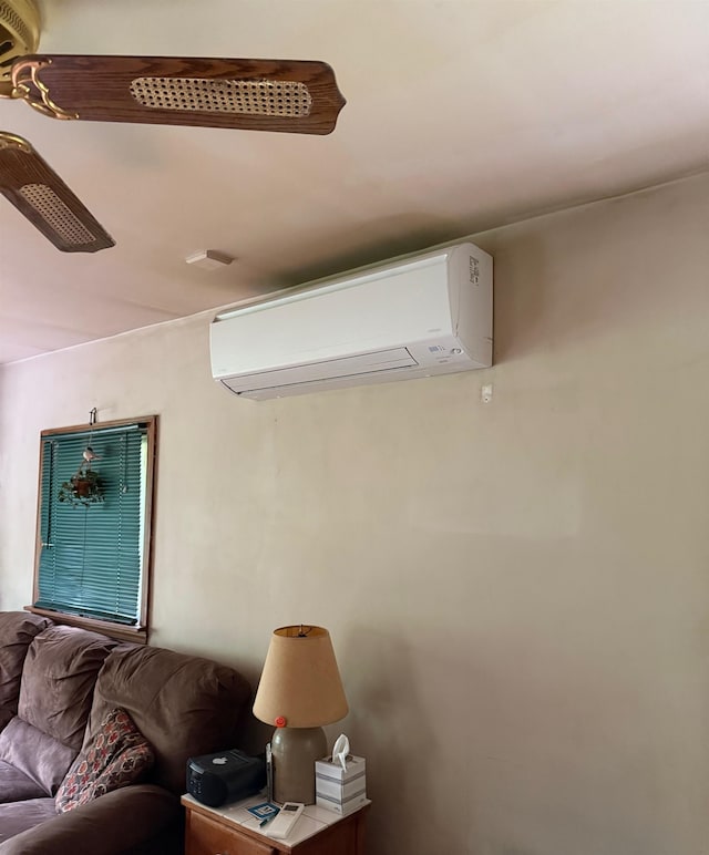 191 Highland Rd, Wallingford, VT 05773 - living area with an AC wall unit