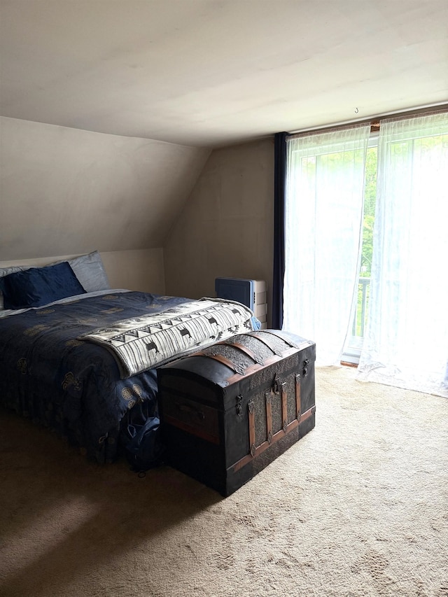 191 Highland Rd, Wallingford, VT 05773 - bedroom with carpet flooring and lofted ceiling