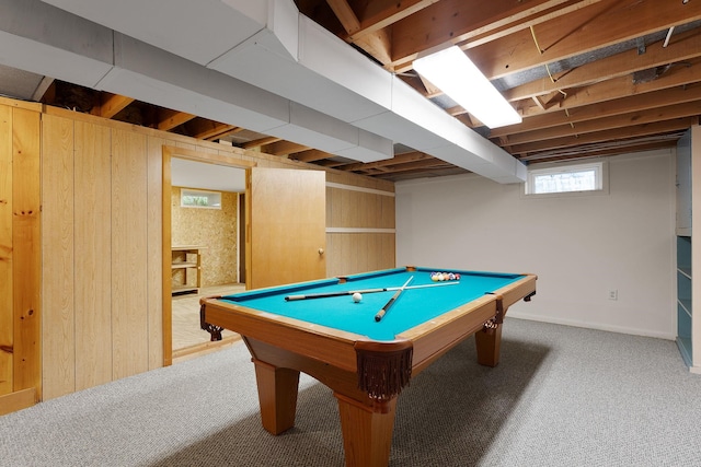 33 Wildwood Dr, Burlington, VT 05408 - recreation room featuring carpet floors and pool table