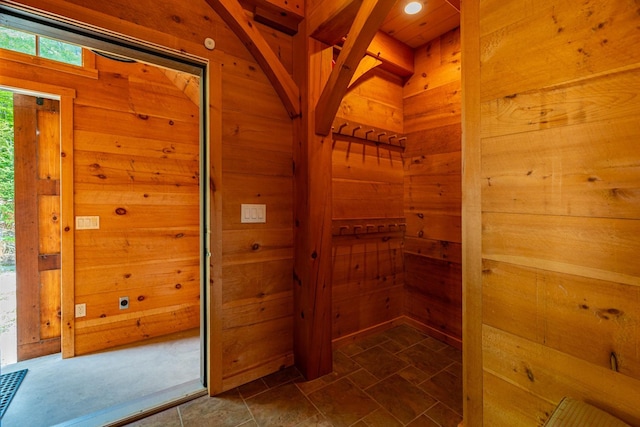 938 Stigers Rd, Andover, VT 05143 - interior space with wood walls