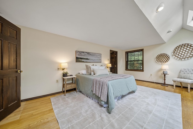 3 Timber Ln, Merrimack, NH 03054 - bedroom with light wood-style flooring, baseboards, and lofted ceiling