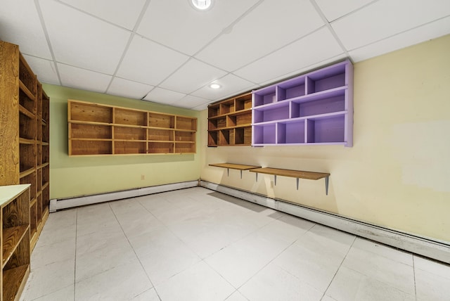 3 Timber Ln, Merrimack, NH 03054 - unfurnished room with a paneled ceiling, a baseboard heating unit, and recessed lighting
