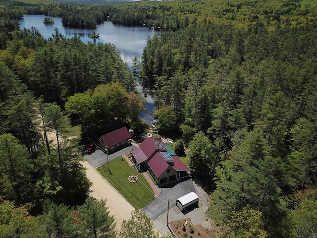 41 Hermit Lake Rd, Sanbornton, NH 03269 - bird's eye view of a forest and a large body of water