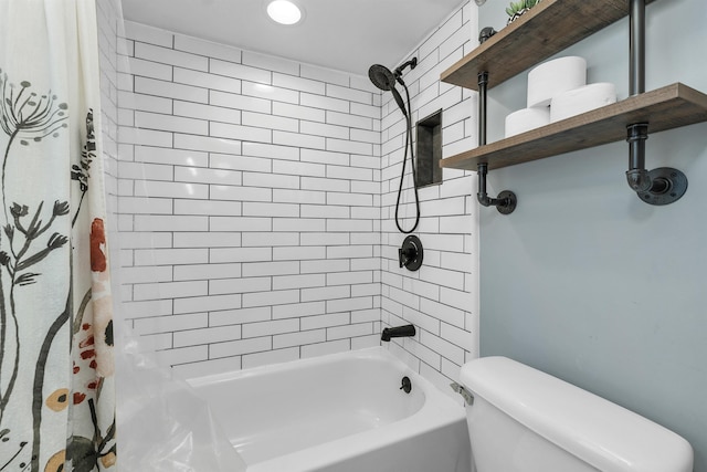 47 Foch St, Manchester, NH 03104 - full bathroom featuring shower / bath combo and toilet
