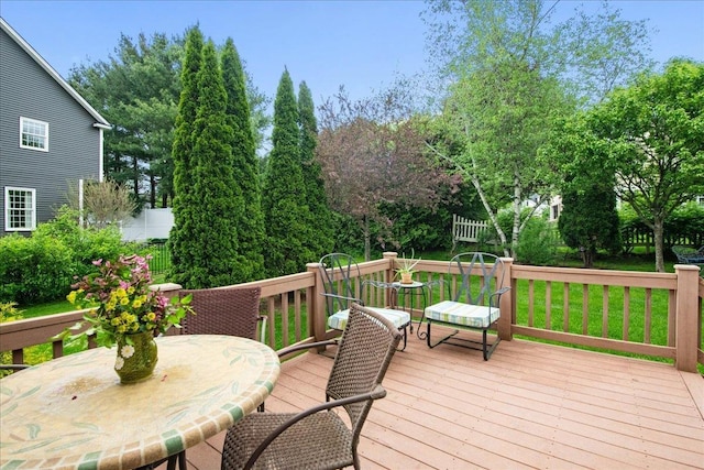 26 Pinnacle Dr, South Burlington, VT 05403 - wooden deck featuring outdoor dining area
