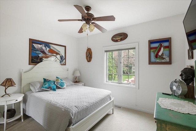 26 Pinnacle Dr, South Burlington, VT 05403 - bedroom with light colored carpet, baseboards, and ceiling fan