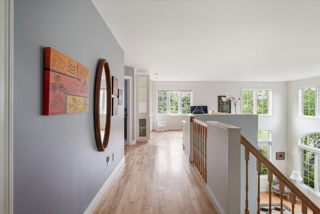26 Pinnacle Dr, South Burlington, VT 05403 - corridor with light wood-style floors, plenty of natural light, an upstairs landing, and baseboards