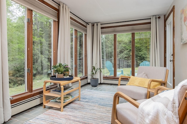 27 Grafton Dr, Bedford, NH 03110 - sunroom / solarium with a baseboard radiator and tile patterned floors