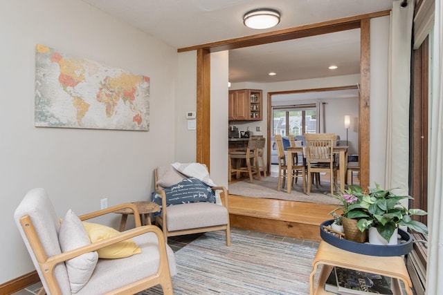 27 Grafton Dr, Bedford, NH 03110 - sitting room with tile patterned flooring and recessed lighting
