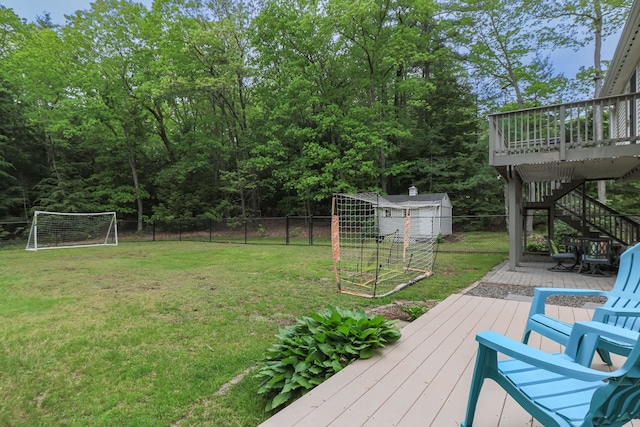 27 Grafton Dr, Bedford, NH 03110 - fenced backyard featuring a deck and stairway