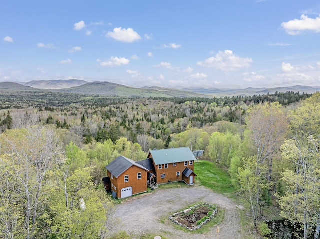 174 Sky View Rd, Stratford, NH 03590 - view of subject property featuring a heavily wooded area and a mountain backdrop