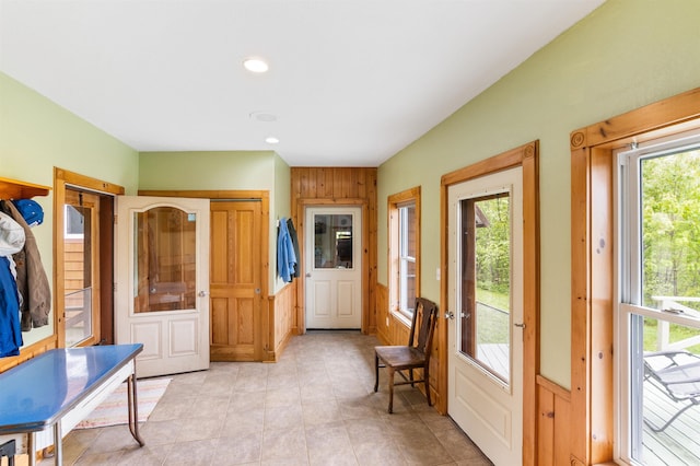 174 Sky View Rd, Stratford, NH 03590 - entryway featuring healthy amount of natural light, recessed lighting, and light tile patterned flooring