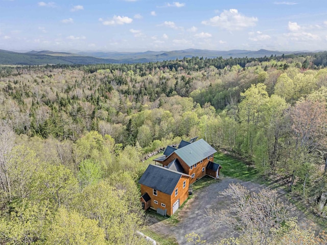 174 Sky View Rd, Stratford, NH 03590 - view from above of property with a heavily wooded area and a mountainous background