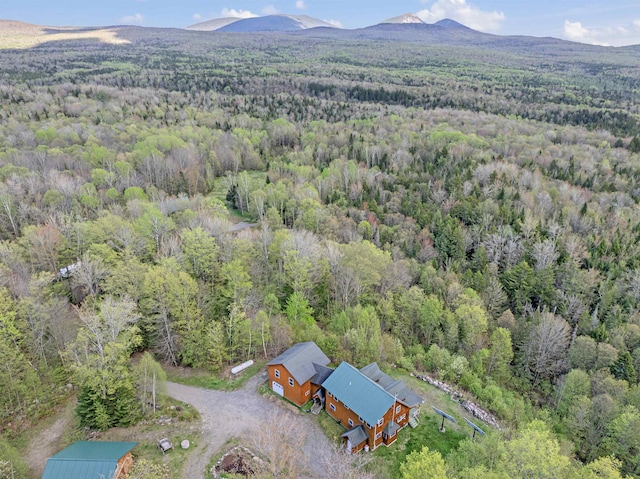 174 Sky View Rd, Stratford, NH 03590 - aerial view of property's location featuring a heavily wooded area and a mountainous background