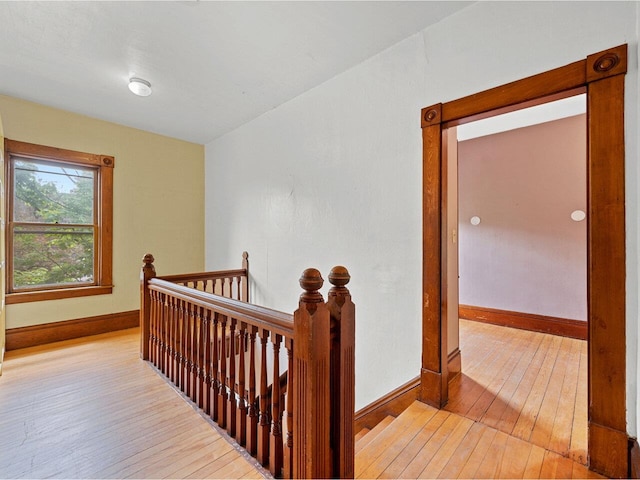 27 Ridge St, Montpelier, VT 05602 - corridor featuring an upstairs landing, light wood-style flooring, and baseboards