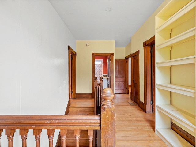 27 Ridge St, Montpelier, VT 05602 - hallway featuring light wood-style floors and an upstairs landing