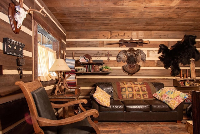 364 Spaulding Rd, Saint Johnsbury, VT 05819 - sitting room featuring wood ceiling and wood walls