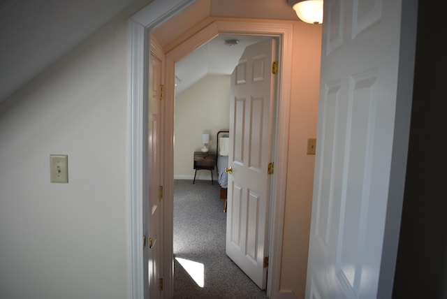 11 Creighton St, Newmarket, NH 03857 - hall with carpet flooring and lofted ceiling