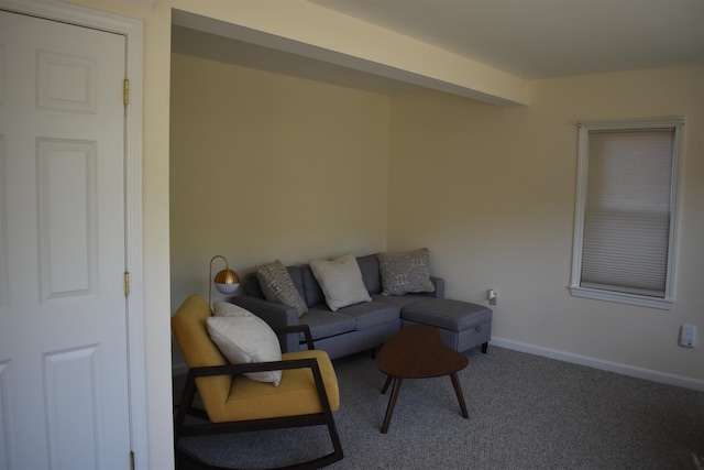 11 Creighton St, Newmarket, NH 03857 - carpeted living area featuring baseboards