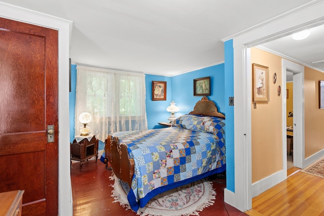 166 New Boston Rd, Goffstown, NH 03045 - bedroom with wood finished floors, ornamental molding, and baseboards