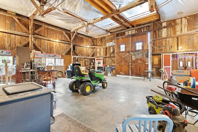 166 New Boston Rd, Goffstown, NH 03045 - garage with wooden walls