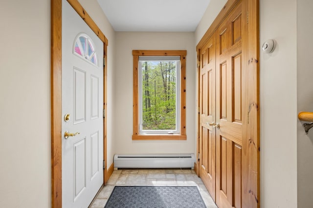 143 Bridge Rd Unit Vc331, Jay, VT 05859 - doorway with a baseboard heating unit and baseboards