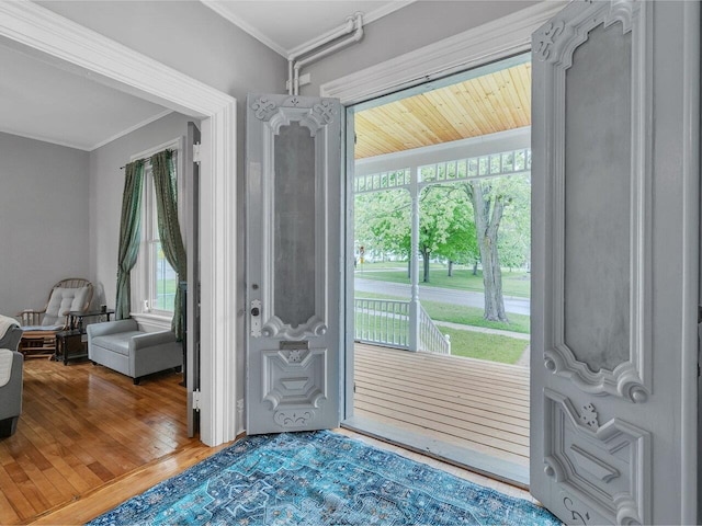 65 Congress St, Saint Albans City, VT 05478 - entryway with ornamental molding and wood finished floors