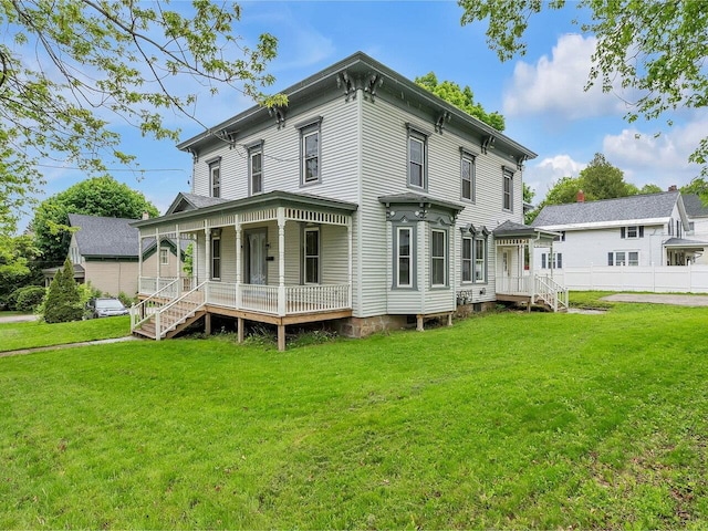 65 Congress St, Saint Albans City, VT 05478 - rear view of house with covered porch